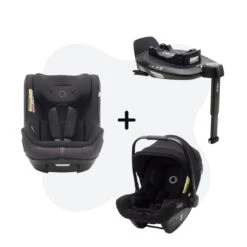 Bugaboo Turtle Air - Owl - 360 Isofix Base Package Deal Black