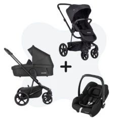 Easywalker Harvey 3 Jet Black + Maxi-Cosi Cabriofix I-Size Essential Black