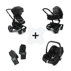 Joolz Day+ Brilliant Black + Maxi-Cosi Cabriofix I-Size + Autostoel Adapters